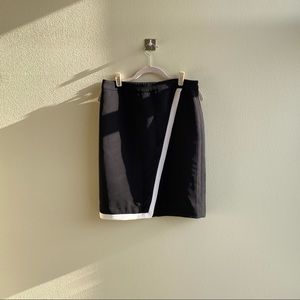 J. Crew Black & White Wrap Skirt Sz. 6